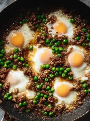 Cantonese Ground Beef Rice and Eggs