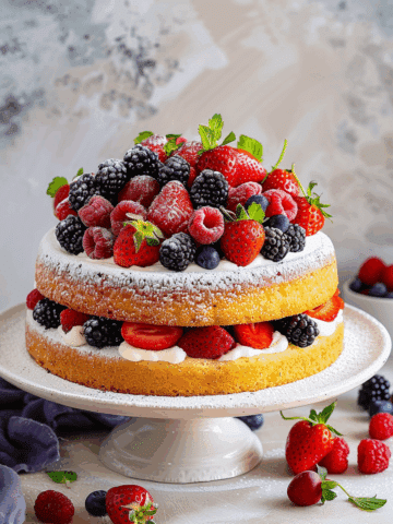 The Most Delicious Mixed Berry Cake