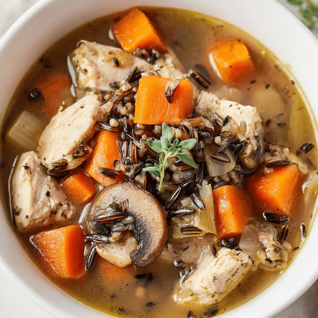 Autumn Wild Rice Soup with Turkey Recipe - Recipe Image