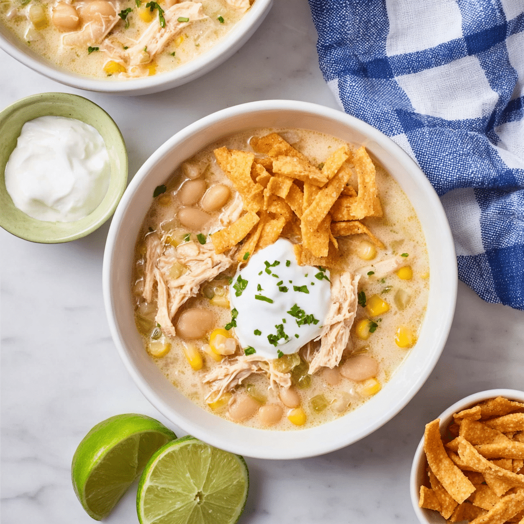 Slow Cooker Creamy White Chicken Chili Recipe - Recipe Image