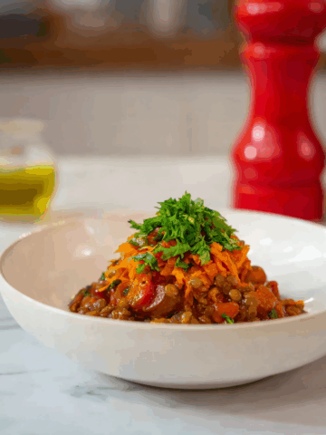 Harissa Chicken with Lentils Recipe