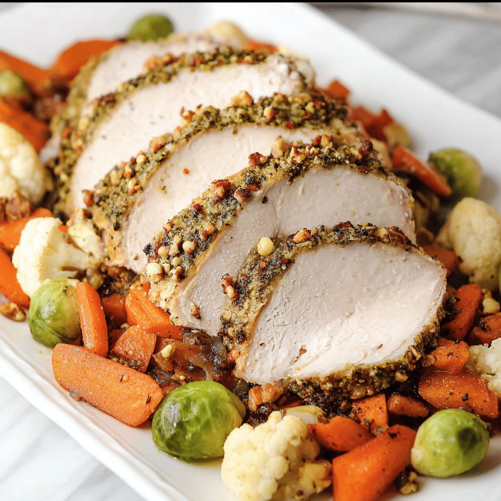 One Pan Roasted Turkey Breast With Veggies Recipe - Recipe Image
