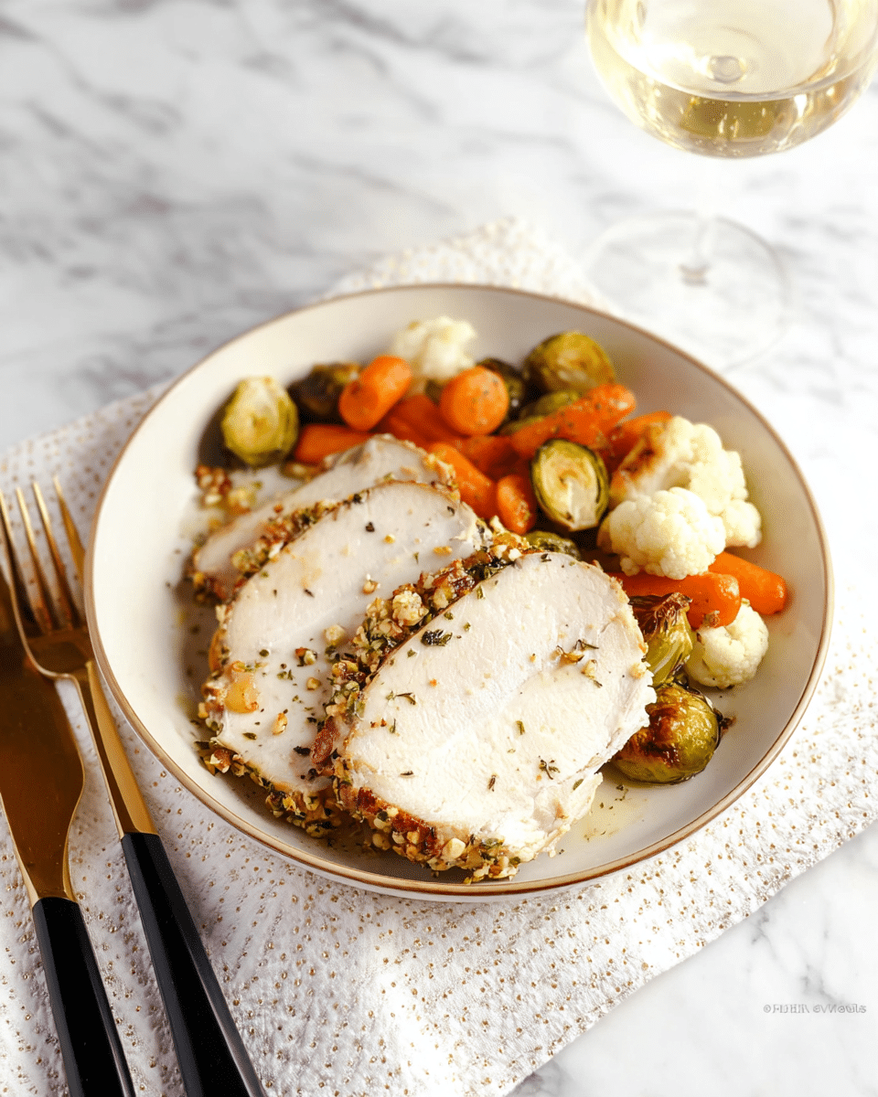 One Pan Roasted Turkey Breast With Veggies Recipe - Recipe Image