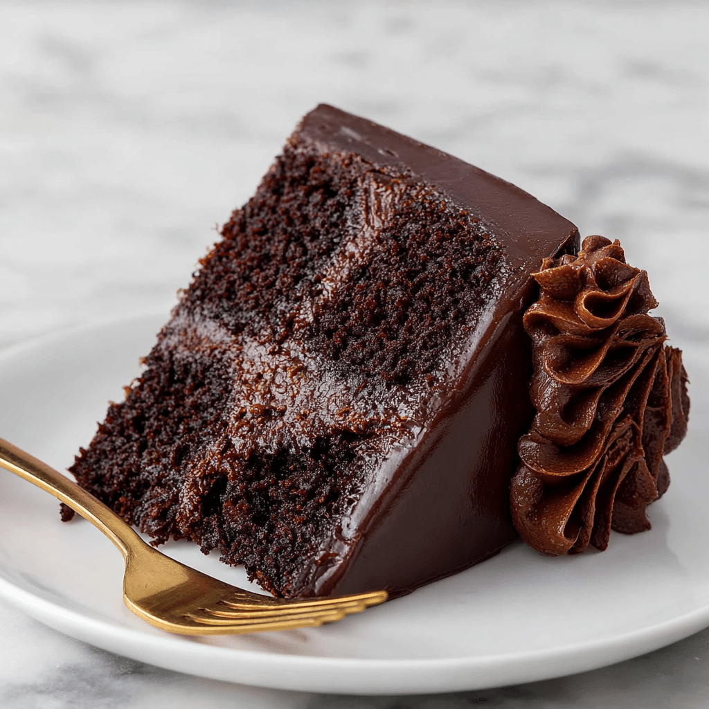 One-Bowl Chocolate Fudge Cake (SO Moist!)  - Recipe Image