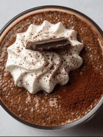 High Protein Chocolate Chia Pudding
