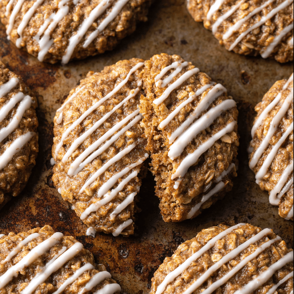 Cinnamon Roll Oatmeal Cookies  - Recipe Image