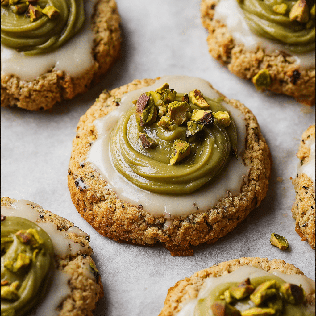 Vegan Pistachio Thumbprint Cookies  - Recipe Image
