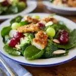 Crispy Chicken and Grape Salad with Honey Vinaigrette