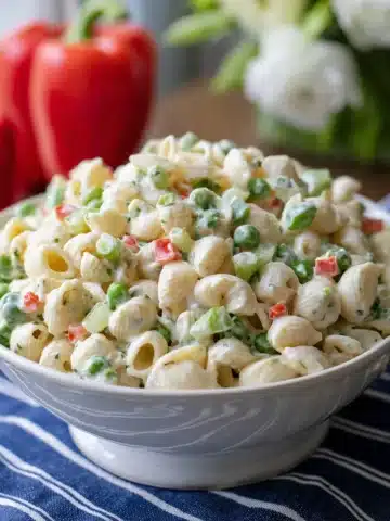 Shell Macaroni Salad with Peas
