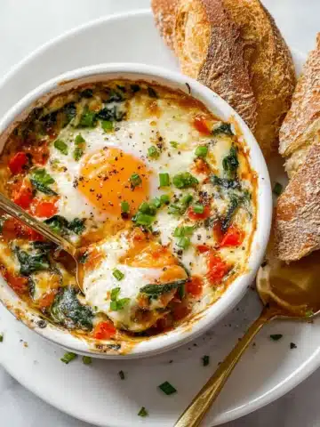 Baked Feta Eggs