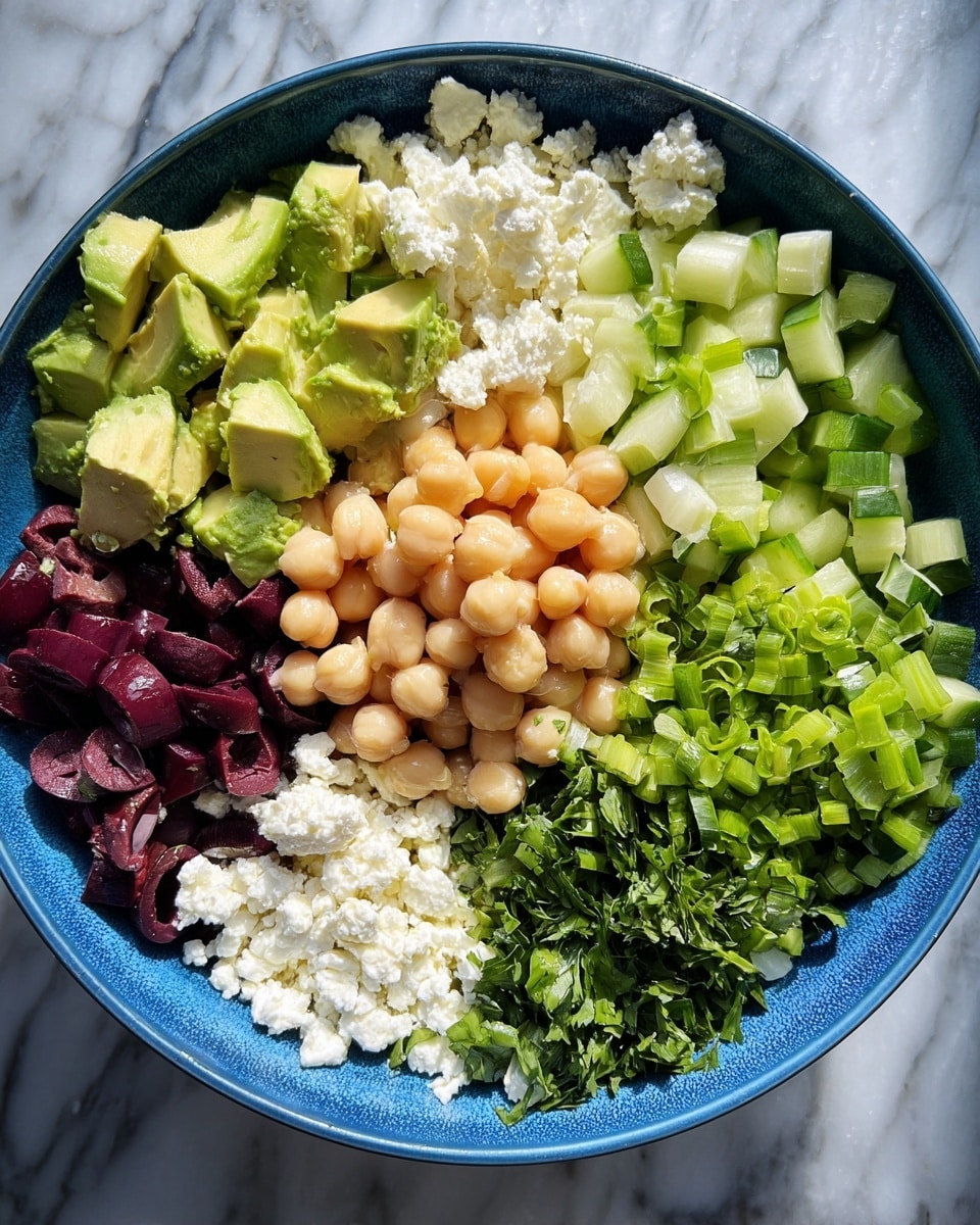 Chickpea Feta Avocado Salad Recipe - Recipe Image