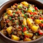 Crockpot Cheesesteak Potato Casserole Recipe