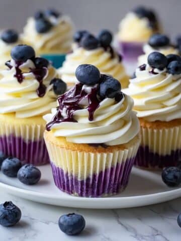 White Chocolate Blueberry Cheesecake Cupcakes Recipe