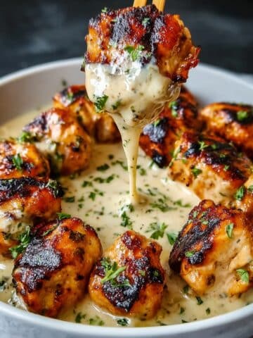 Creamy Garlic Sauce for Grilled Chicken Bites Recipe