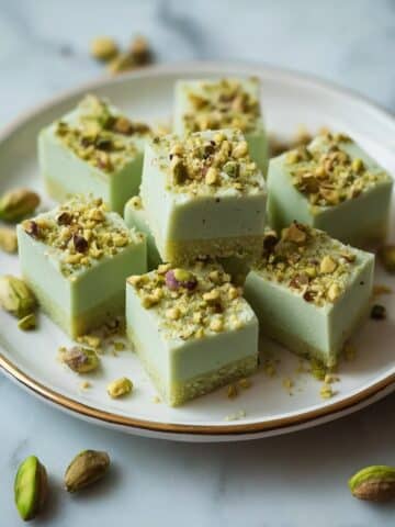 Creamy Pistachio Fudge with White Chocolate and Pistachios Recipe