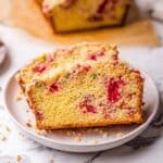 Lemon Rhubarb Loaf with Glaze Recipe