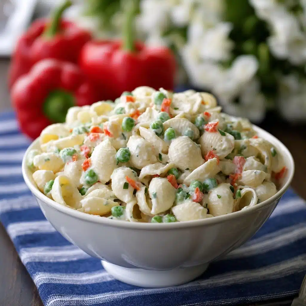 Shell Macaroni Salad with Peas 4 Shell Macaroni Salad with Peas - Recipe Image