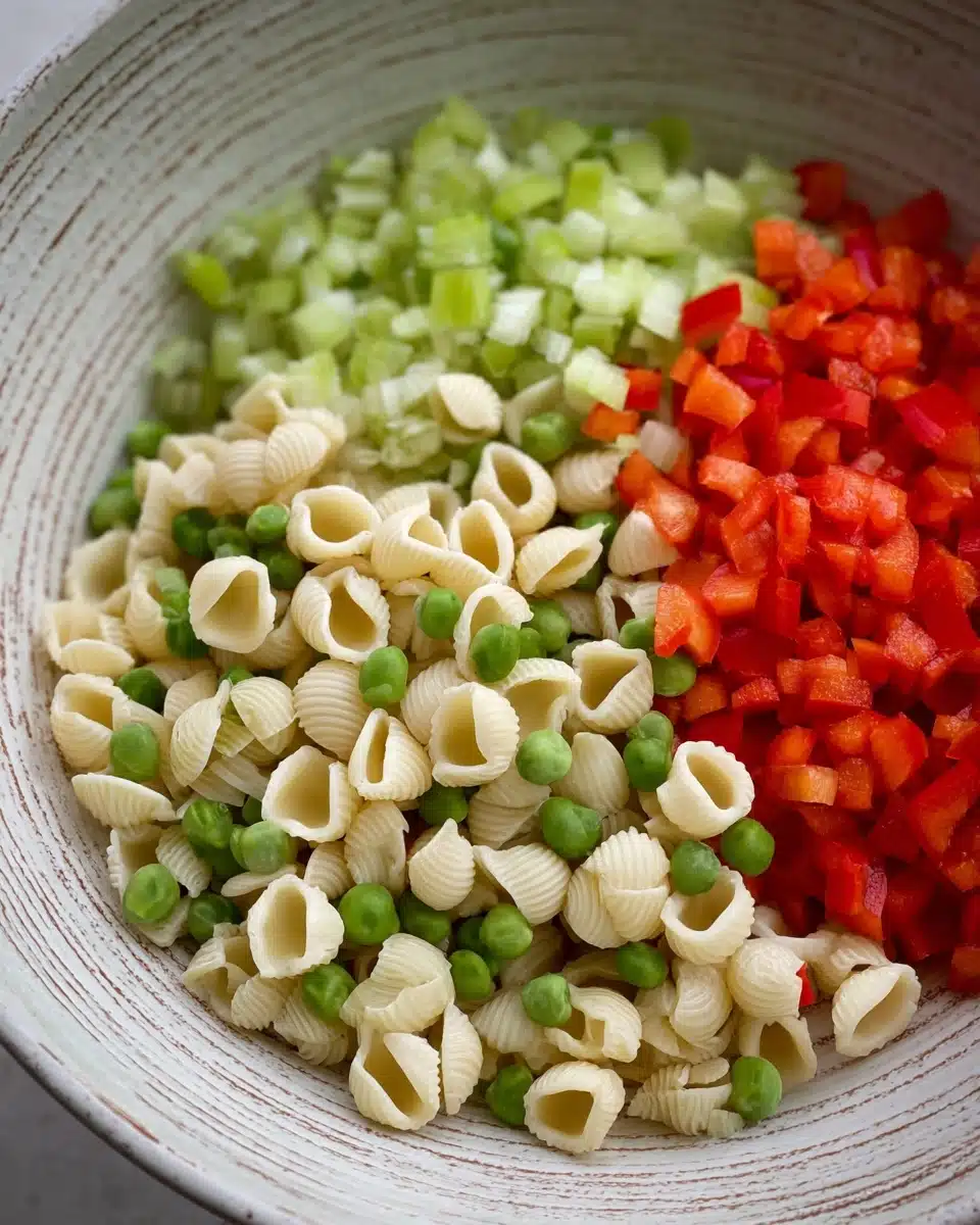 Shell Macaroni Salad with Peas 5 Shell Macaroni Salad with Peas - Recipe Image
