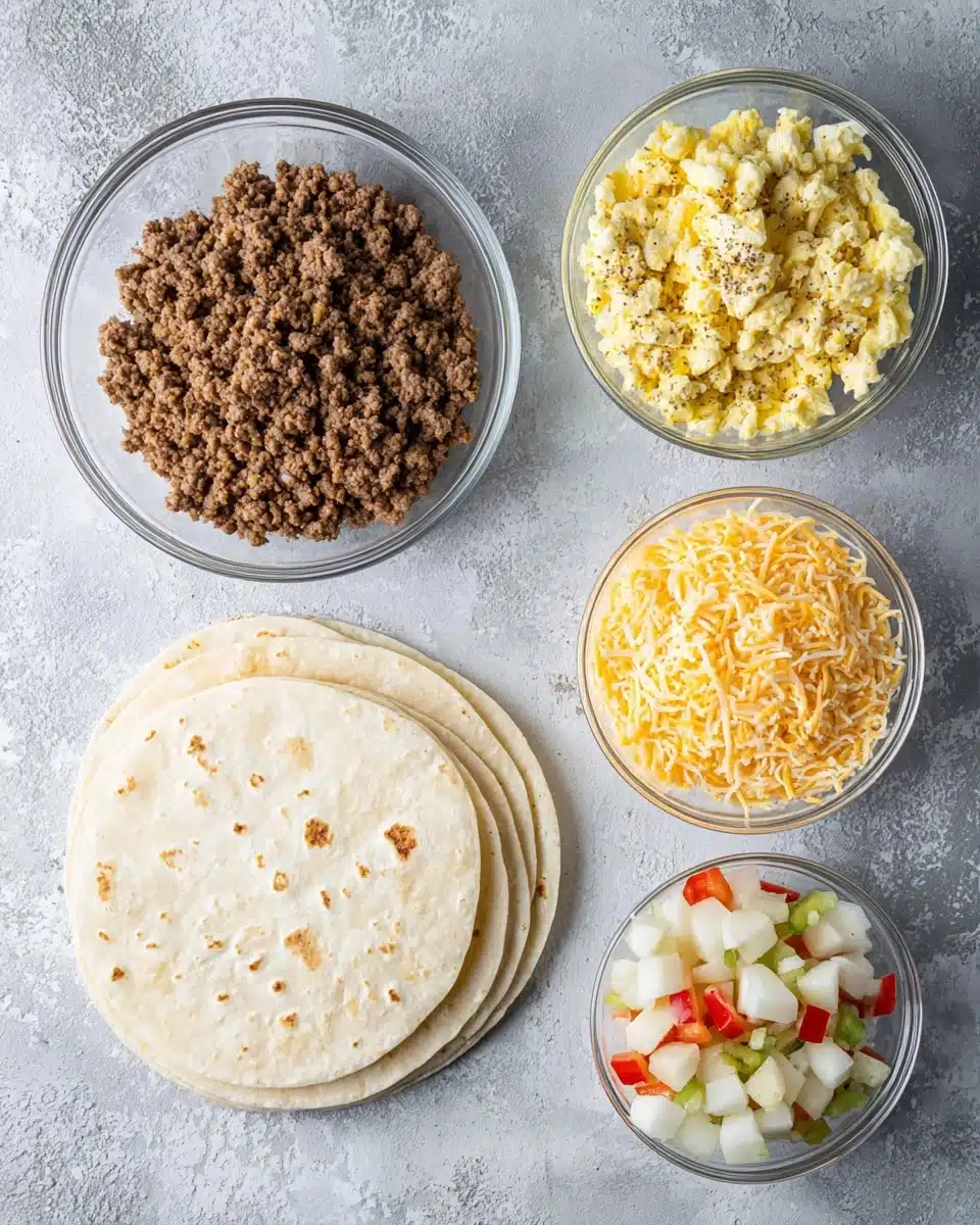 Freezer Breakfast Burritos 4 Freezer Breakfast Burritos - Recipe Image
