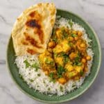 Easy Homemade Chicken Korma with Flatbread or Rice
