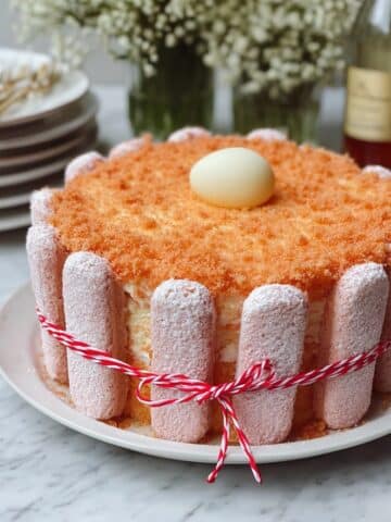 Lychee Cake with Pink Champagne Biscuits and Italian Sponge Recipe