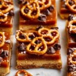 Salted Caramel Pretzel Blondies Recipe