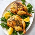 Juicy Roasted Half Chicken with Herbs and Butter Recipe