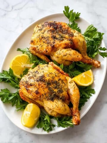 Juicy Roasted Half Chicken with Herbs and Butter Recipe