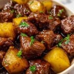 Slow Cooker Garlic Butter Beef Bites Recipe
