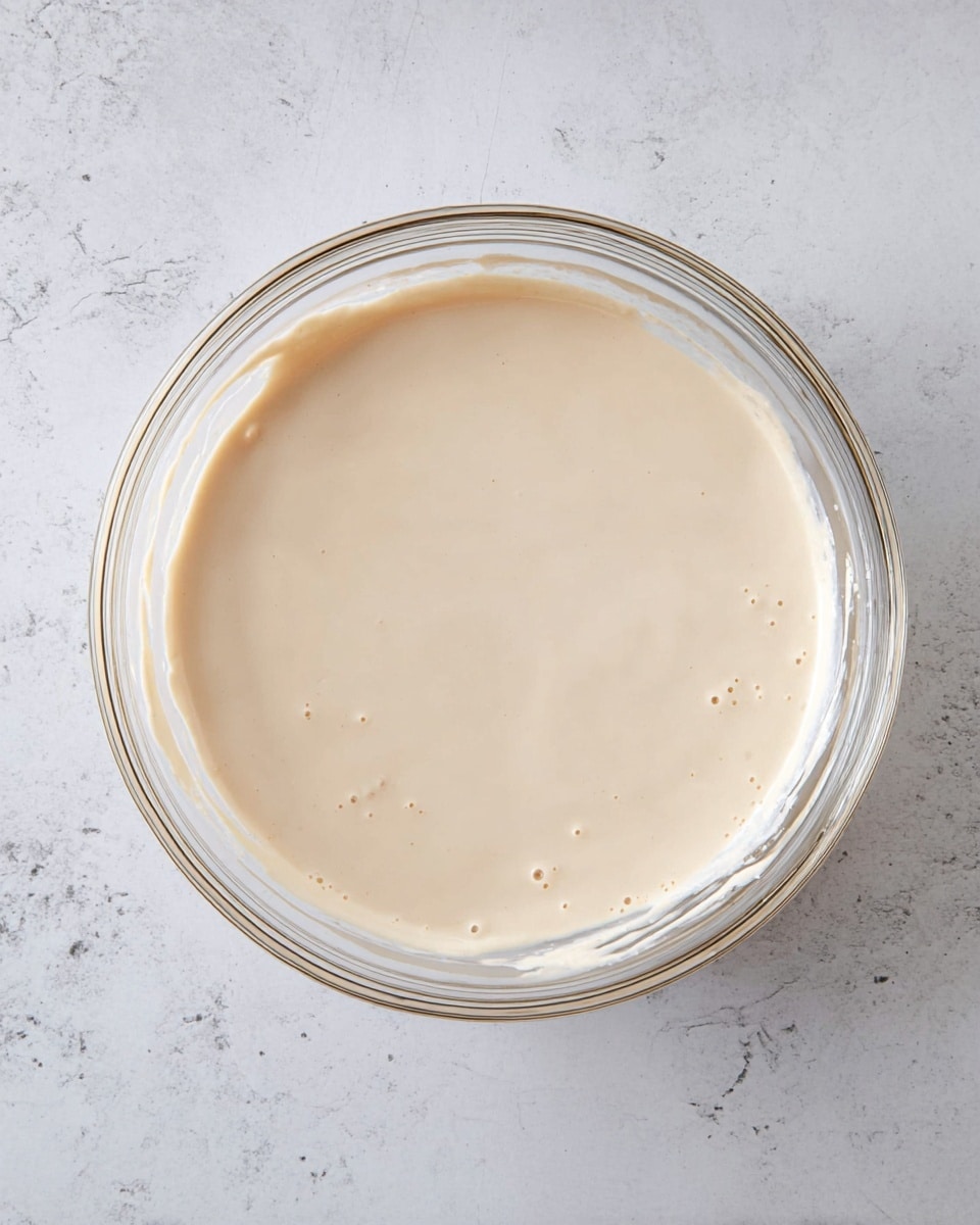 A small round cheesecake sits on a white plate lined with brown parchment paper. The cheesecake has three layers: a bottom thin crust layer that is crumbly and brown, a thick middle creamy layer that is pale yellow and smooth with small holes, and a top layer that is dark reddish-brown with a shiny, slightly cracked caramelized surface sprinkled lightly with white sugar. To the right of the cheesecake on the plate is an old silver spoon with an intricate handle. The plate rests on a white marbled surface with a blurred second cheesecake in the background. Photo taken with an iphone --ar 4:5 --v 7