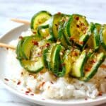 Spiral Cucumber Salad with Garlic, Chili, and Sesame Recipe