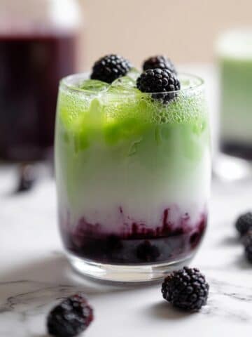 Blackberry Sage Iced Tea Latte Recipe