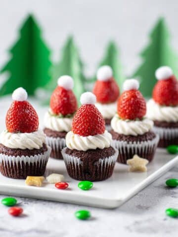 Orange Honey Chocolate Muffins with Cream Cheese Frosting and Strawberries Recipe