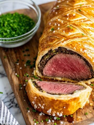 Beef Wellington with Mushroom Duxelles and Puff Pastry Recipe