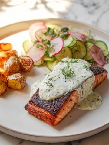 Seared Salmon with Lemon Dill Sauce Recipe