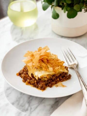 Beef Pie with Filo Topping Recipe