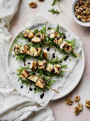 Pear & Brie Cheese Salad Skewers Recipe