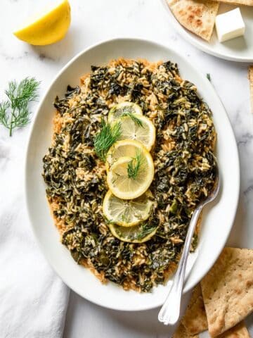 Spanakorizo Greek Spinach and Rice Recipe