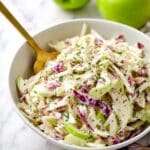 Sweet and Tangy Apple Coleslaw Salad Recipe