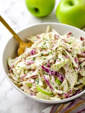Sweet and Tangy Apple Coleslaw Salad Recipe