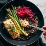 Perfect Baked Salmon with Lentils and Lemon Herb Sauce Recipe