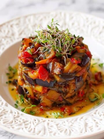 Roasted Eggplant and Bell Pepper Salad Recipe