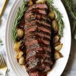 Slow-Roasted Beef Tenderloin with Shallots and Port Recipe