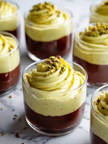Pistachio Mousse with Chocolate Ganache Recipe