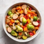 Lemony Sheet Pan Dinner with Chicken Sausage & Veggies Recipe