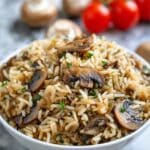 Creamy Mushroom Rice with Garlic and Parsley Recipe