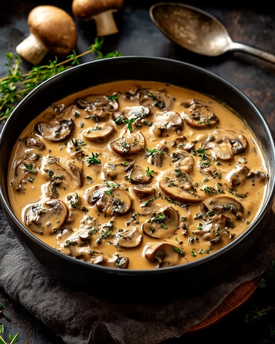 A large black pan filled with three main layers of ingredients being cooked on a stove with white marbled texture underneath. The bottom layer is made of dark brown, slightly sautéed mushroom pieces, mixed with small chunks of translucent cooked onions scattered evenly throughout. On top of this, there are more diced onions that are white and slightly translucent, placed mainly in the middle area. A few small pieces of purple onion add color near the edge. A wooden spoon is placed inside the pan with the woman's hand holding it, stirring the ingredients, while steam rises gently from the pan. Photo taken with an iphone --ar 4:5 --v 7
