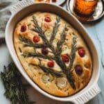 Tree Focaccia with Pear, Pearl Onions, Cherry Tomatoes, and Rosemary Recipe