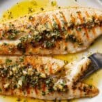 Grilled Sea Bass with Garlic Butter Recipe