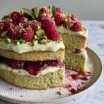 Pistachio Raspberry Cake Recipe
